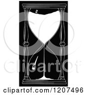 Poster, Art Print Of Vintage Black And White Hourglass Timer