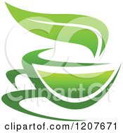 Clipart Of A Cup Of Green Tea Or Coffee 20 Royalty Free Vector Illustration