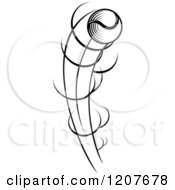 Clipart Of A Black And White Flying Tennis Ball 5 Royalty Free Vector Illustration