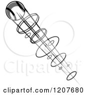 Clipart Of A Black And White Flying Tennis Ball 2 Royalty Free Vector Illustration
