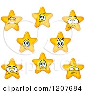 Cartoon Of Yellow Stars Royalty Free Vector Clipart