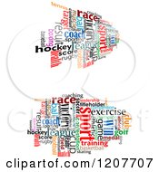 Poster, Art Print Of Colorful Sports Word Collages