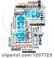 Clipart Of A Web Design Word Collage Royalty Free Vector Illustration
