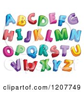 Cartoon Of A Colorful Alphabet Letters Royalty Free Vector Clipart