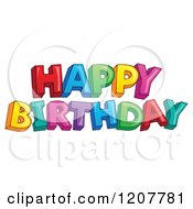 Poster, Art Print Of Colorful Happy Birthday Greeting