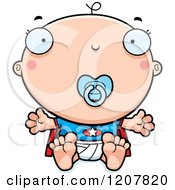 Super Infant Baby Boy With A Pacifier