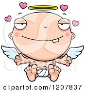 Cartoon Of A Loving Baby Infant Angel Royalty Free Vector Clipart