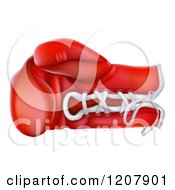Red Boxing Glove With Laces