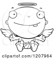 Poster, Art Print Of Black And White Baby Infant Angel