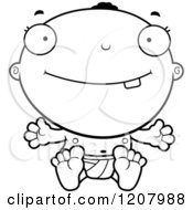 Poster, Art Print Of Black And White Smiling Happy Black Baby Boy