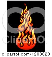 Poster, Art Print Of Gradient Flames Over Black