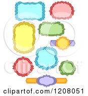 Cartoon Of Colorful Label Frames Royalty Free Vector Clipart