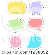 Colorful Shape Label Frames With Dots