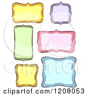 Cartoon Of Colorful Frame Labels Royalty Free Vector Clipart
