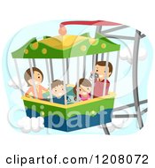 Poster, Art Print Of Happy Family On A Ferris Wheel Ride