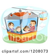 Poster, Art Print Of Happy Family On An Aerial Ride
