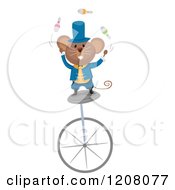 Circus Mouse Juggling On A Unicycle