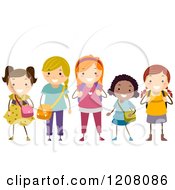 Poster, Art Print Of Diverse Group Of Happy Different Aged School Girls