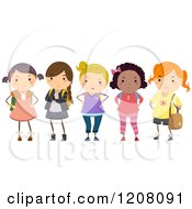 Poster, Art Print Of Diverse Group Of Bully School Girls