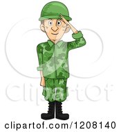 Poster, Art Print Of Saluting Soldier