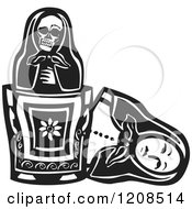 Clipart Of A Death Skeleton In A Matryoshka Nesting Doll Royalty Free Vector Illustration by xunantunich