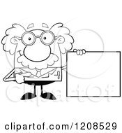 Poster, Art Print Of Outlined Science Professor Holding A Sign