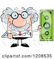 Poster, Art Print Of Science Professor Holding A Dollar Bill