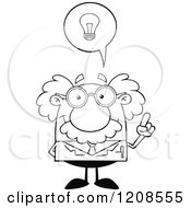 Poster, Art Print Of Outlined Science Professor With An Idea