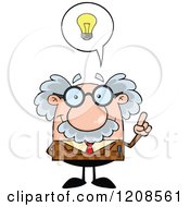 Cartoon Of A Professor With An Idea Royalty Free Vector Clipart