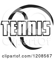 Poster, Art Print Of Black And White Ball And Tennis Text