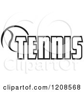 Poster, Art Print Of Black And White Ball And Tennis Text 2
