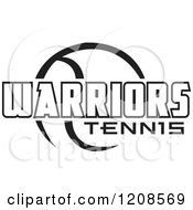 Poster, Art Print Of Black And White Tennis Ball And Warriors Team Text