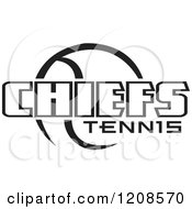 Poster, Art Print Of Black And White Tennis Ball And Chiefs Team Text