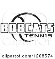 Poster, Art Print Of Black And White Tennis Ball And Bobcats Team Text