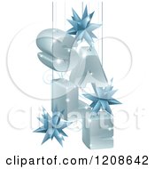 3d Christmas Sale With Suspended Star Baubles