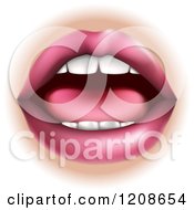 Cartoon Of A Womans Open Mouth Royalty Free Vector Clipart by AtStockIllustration