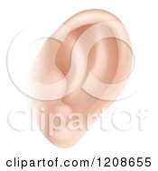 Cartoon Of A Human Ear Royalty Free Vector Clipart by AtStockIllustration