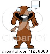 Poster, Art Print Of Talking Skinny Dachshund Dog