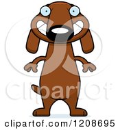Poster, Art Print Of Happy Grinning Skinny Dachshund Dog