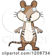 Cartoon Of A Surprised Skinny Bandicoot Royalty Free Vector Clipart