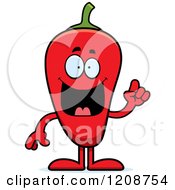Poster, Art Print Of Smart Red Chili Pepper Mascot
