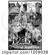 Poster, Art Print Of Vintage Black And White Old House