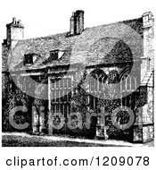 Poster, Art Print Of Vintage Black And White Exterior Of Corpus Christi College In Cambridge Uk