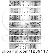 Poster, Art Print Of Vintage Black And White Block Lettering And Numbers