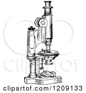 Poster, Art Print Of Vintage Black And White Microscope