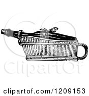 Clipart Of A Vintage Black And White Wine Cradle Royalty Free Vector Illustration by Prawny Vintage