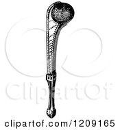 Clipart Of A Vintage Black And White Indian War Club Royalty Free Vector Illustration by Prawny Vintage