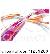 Poster, Art Print Of Colorful Fractal Swooshes Crossing