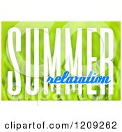 Clipart Of Summer Relaxation Text Over Grass Royalty Free Illustration