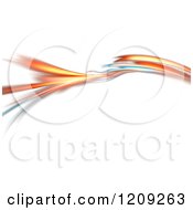 Clipart Of A Fiery Fractal Swoosh On White Royalty Free Illustration